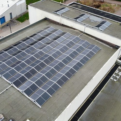 108 zonnepanelen 555Wp-Sporthal colomba in Kortenberg- onder commerciële projecten